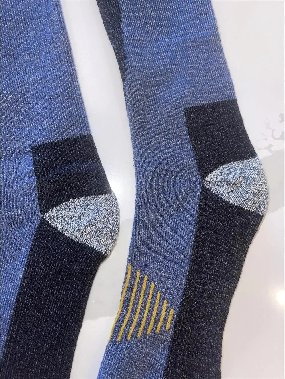 2 PAIRS DICKIES COPPER SHIN PROTECTOR BOOT LENGTH SOCKS MENS 6-12 BLUE & BLACK